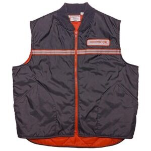Vintage CINTAS Northwest Airlines NWA Full Zip Uniform Vest Jacket Gray Large L